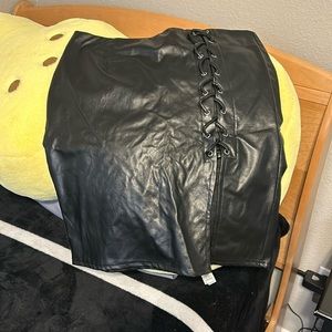 Faux Leather High Waist Bodycon